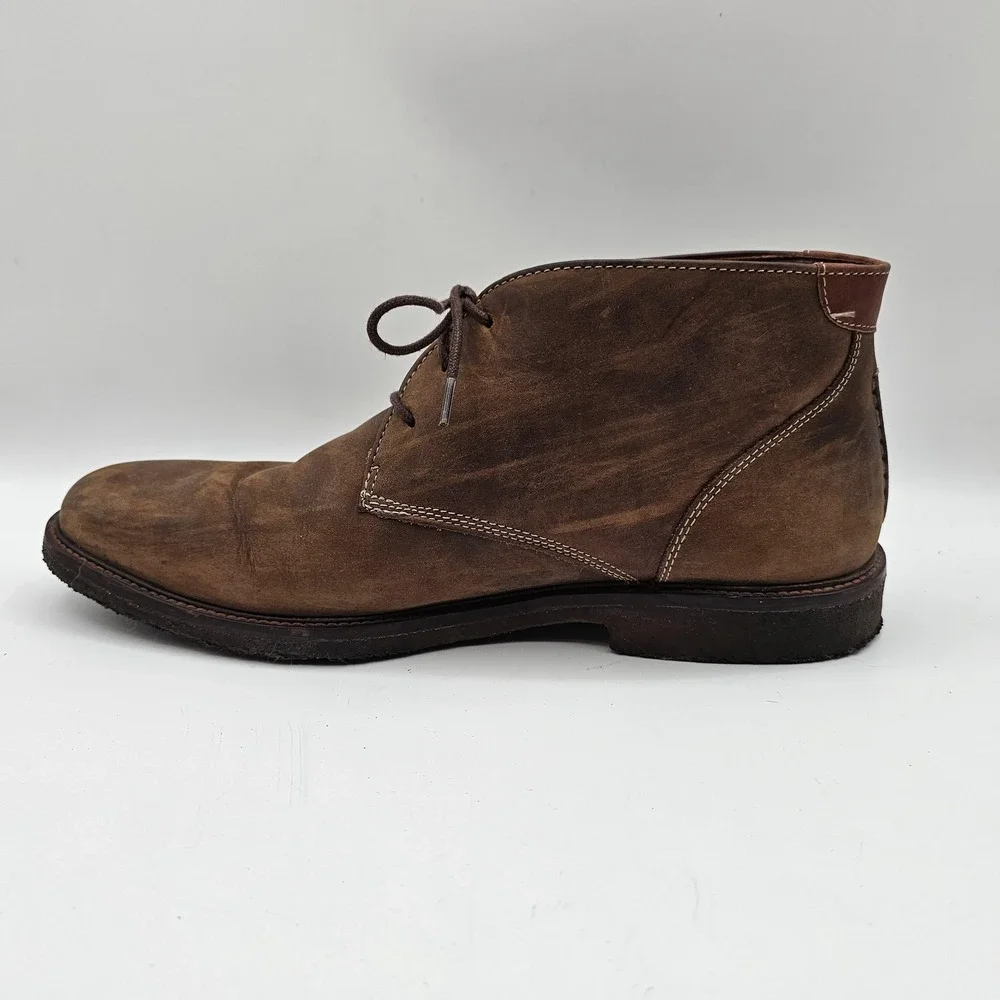 Johnston & Murphy Chukka Boots Mens Size 11.5 Brown Leather Memory‎ Foam 25-1870